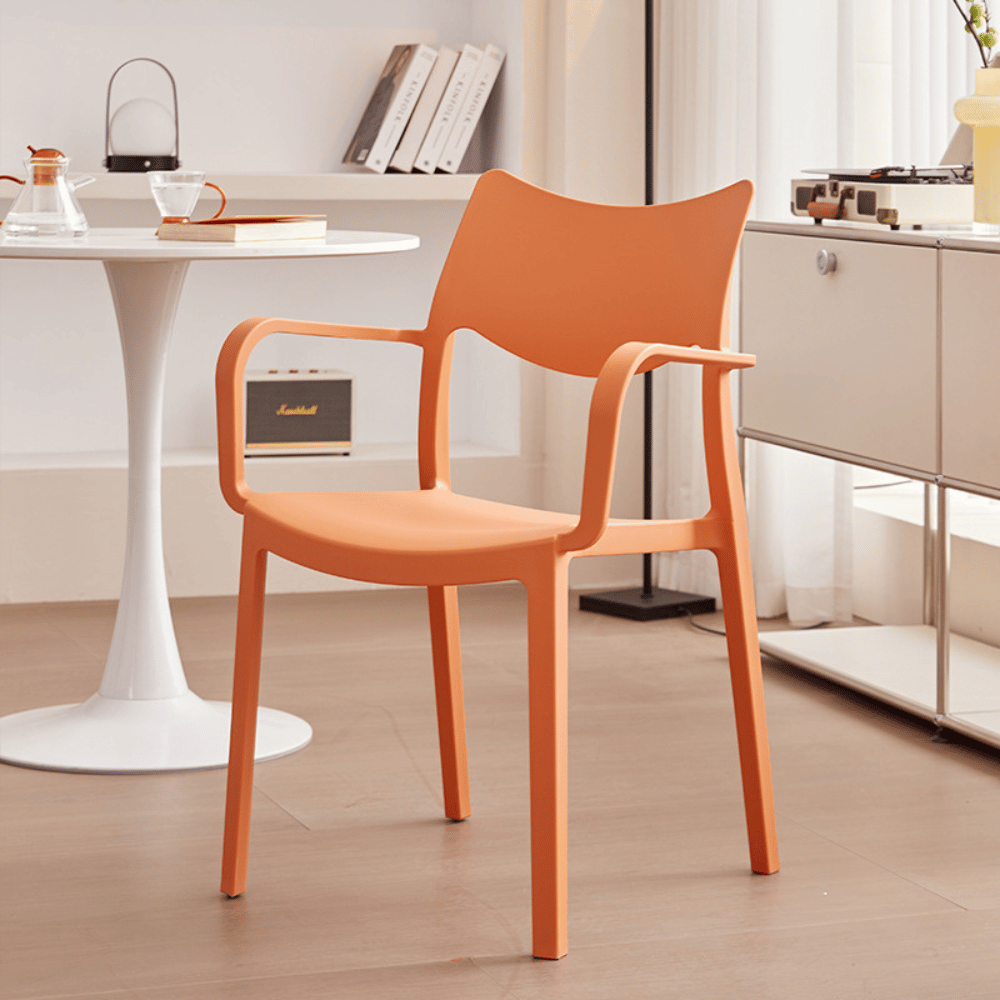 Alisa Modern Stackable Plastic Dining Arm Chair