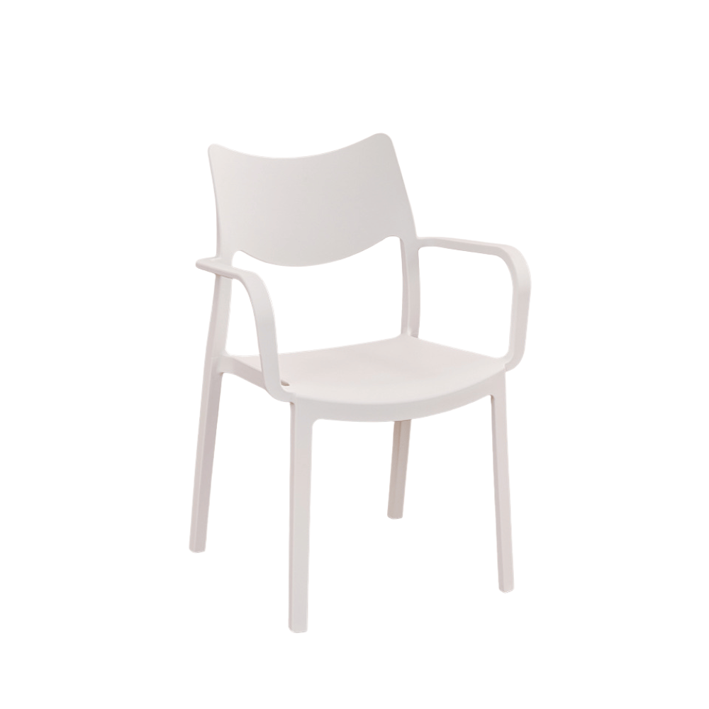 Alisa Modern Stackable Plastic Dining Arm Chair