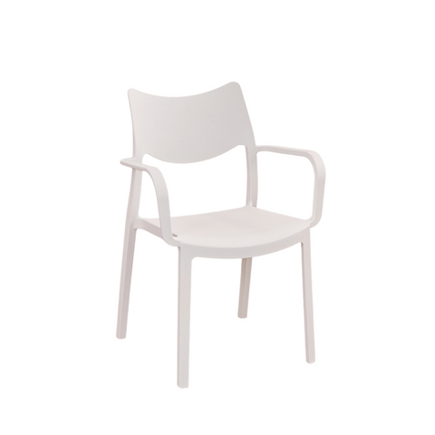 Alisa Modern Stackable Plastic Dining Arm Chair