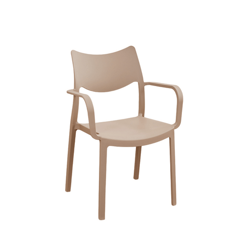Alisa Modern Stackable Plastic Dining Arm Chair