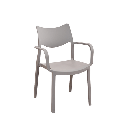 Alisa Modern Stackable Plastic Dining Arm Chair