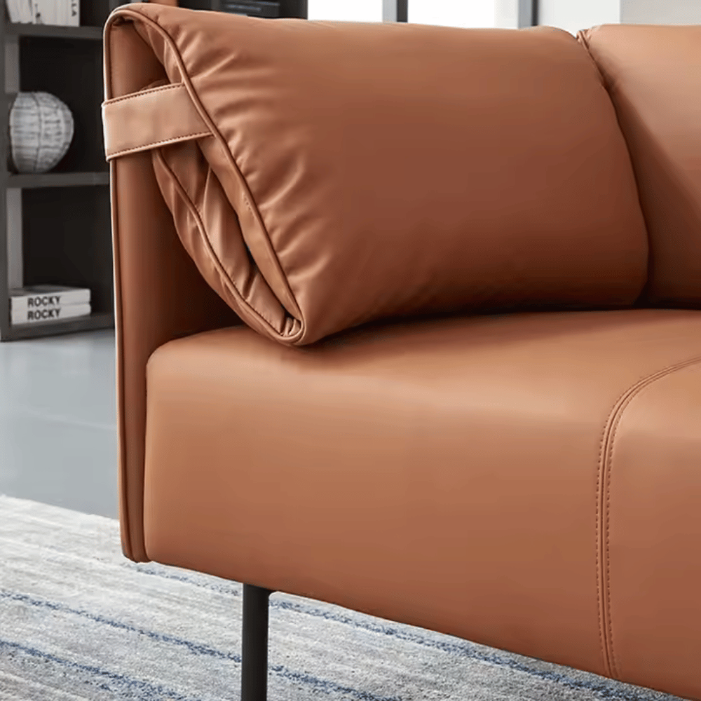 Alma Three Seater Luxury Leather Lounge Sofa