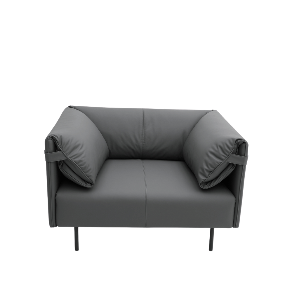 Alma Single Seater Luxury Leather Lounge Sofa