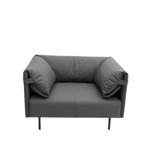 Alma Single Seater Luxury Leather Lounge Sofa