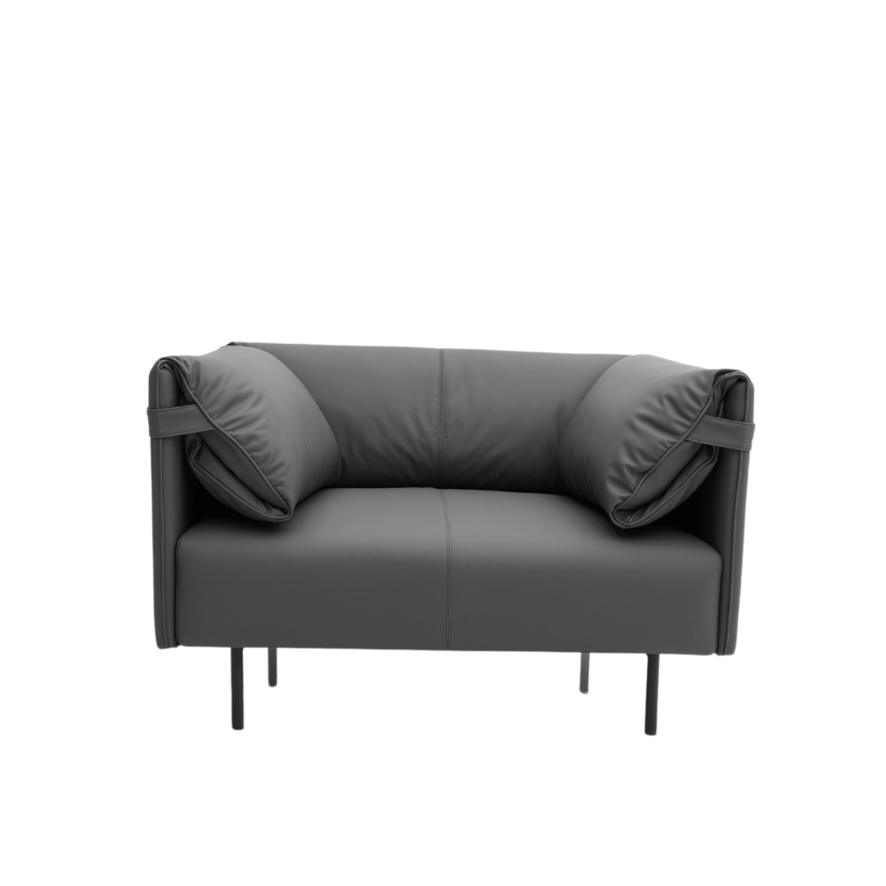 Alma Single Seater Luxury Leather Lounge Sofa