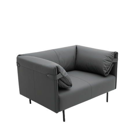 Alma Single Seater Luxury Leather Lounge Sofa