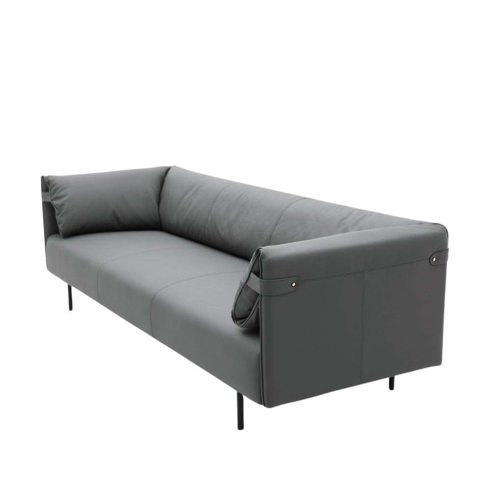 Alma Three Seater Luxury Leather Lounge Sofa