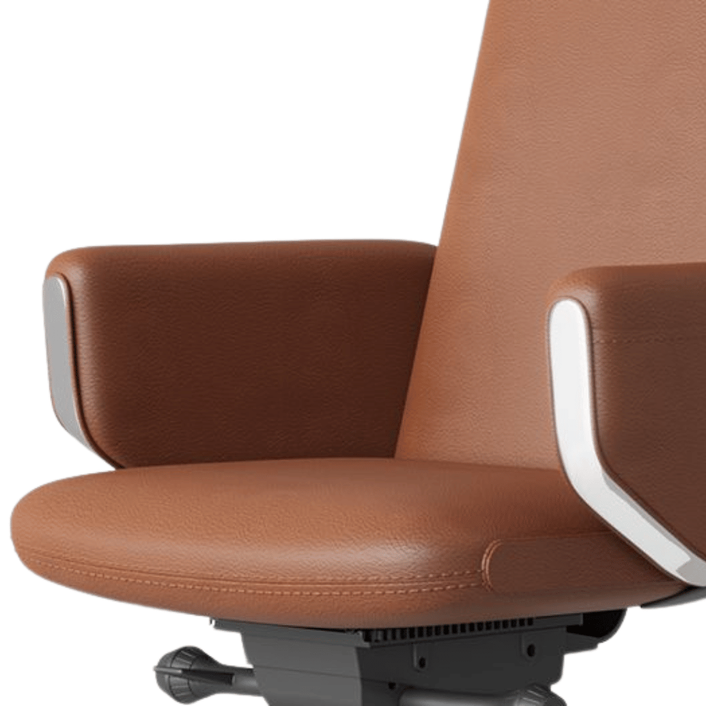 Almond High Back Office Leather Executive Chair