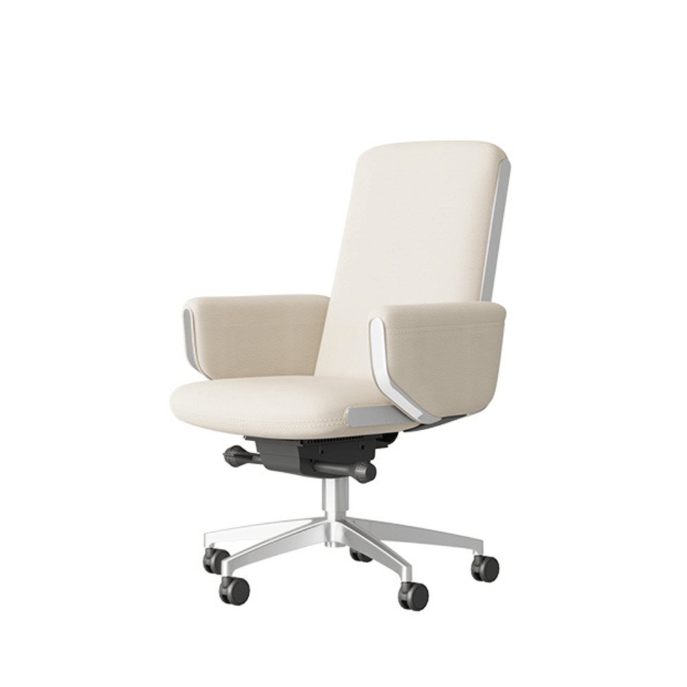 Almond-M Mid Back Office Leather Executive Chair