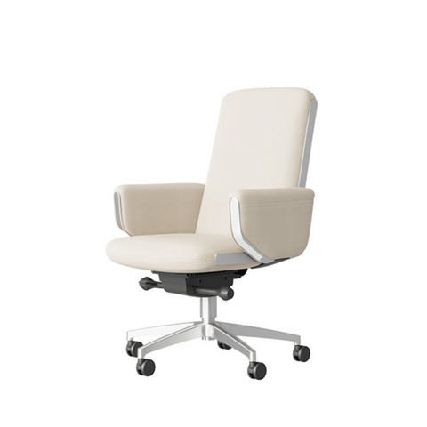 Almond-M Mid Back Office Leather Executive Chair