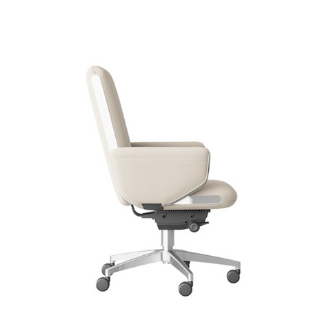 Almond-M Mid Back Office Leather Executive Chair