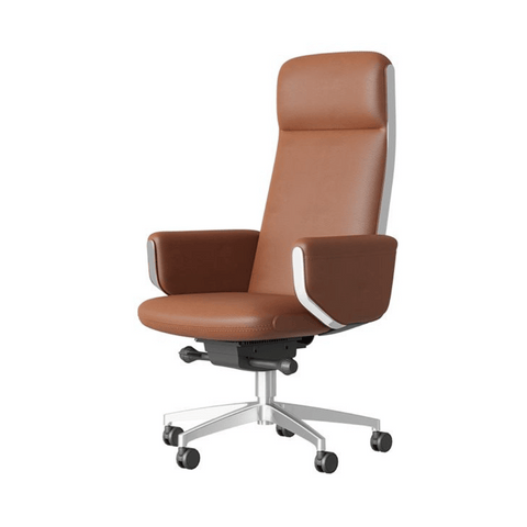 Almond High Back Office Leather Executive Chair