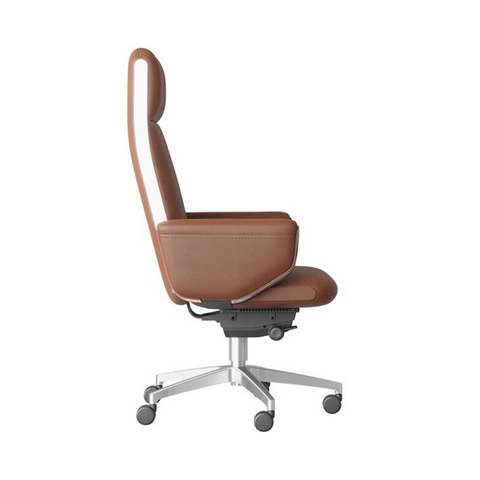 Almond High Back Office Leather Executive Chair