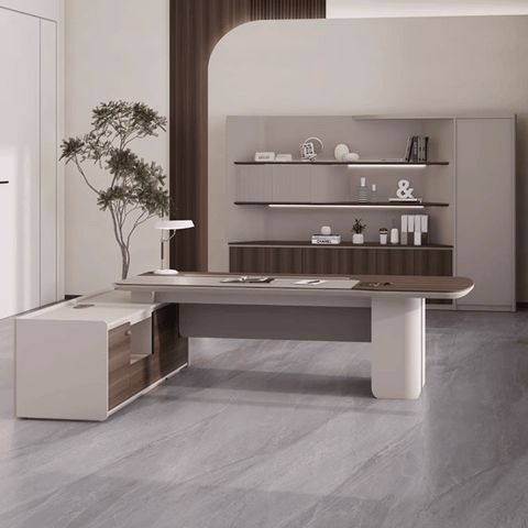 Anders-A Executive Office Wooden Open Display Shelf Cabinet