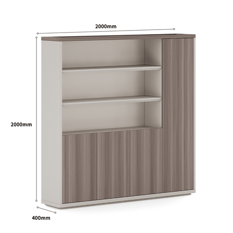 Anders-B Executive Office Wooden Open Display Shelf Cabinet