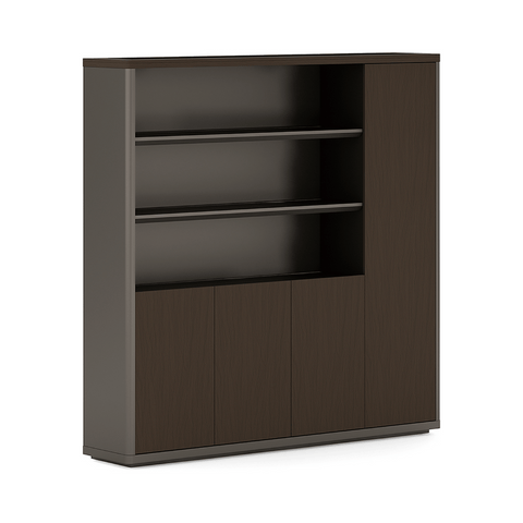 Anders-B Executive Office Wooden Open Display Shelf Cabinet