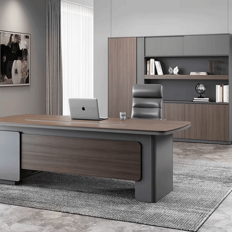 Anders-C Executive Office Wooden Open Display Shelf Cabinet