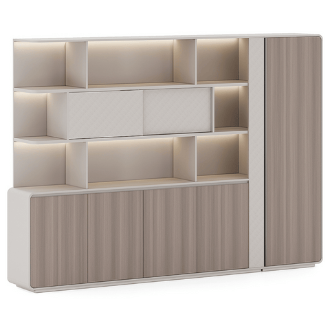 Anders-D Executive Office Wooden Open Display Shelf Cabinet