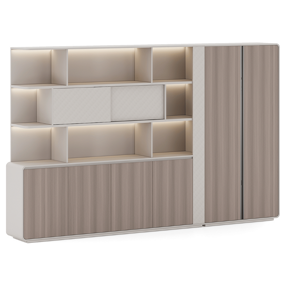 Anders-D Executive Office Wooden Open Display Shelf Cabinet
