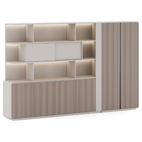 Anders-D Executive Office Wooden Open Display Shelf Cabinet