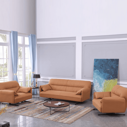 Antohn Three Seater Luxury Leather Lounge Sofa