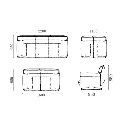 Antohn Three Seater Luxury Leather Lounge Sofa