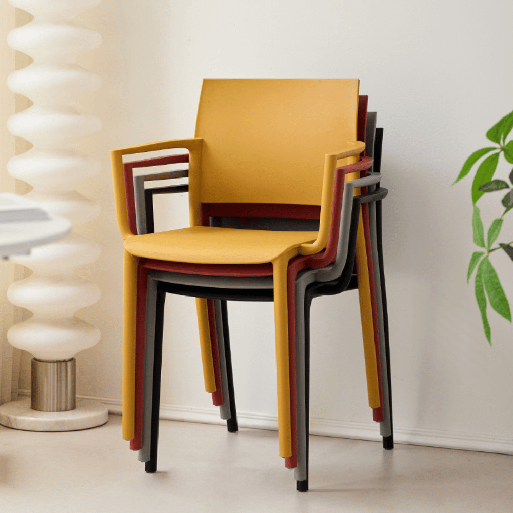 Ara-B Stackable Plastic Chair with Armrest
