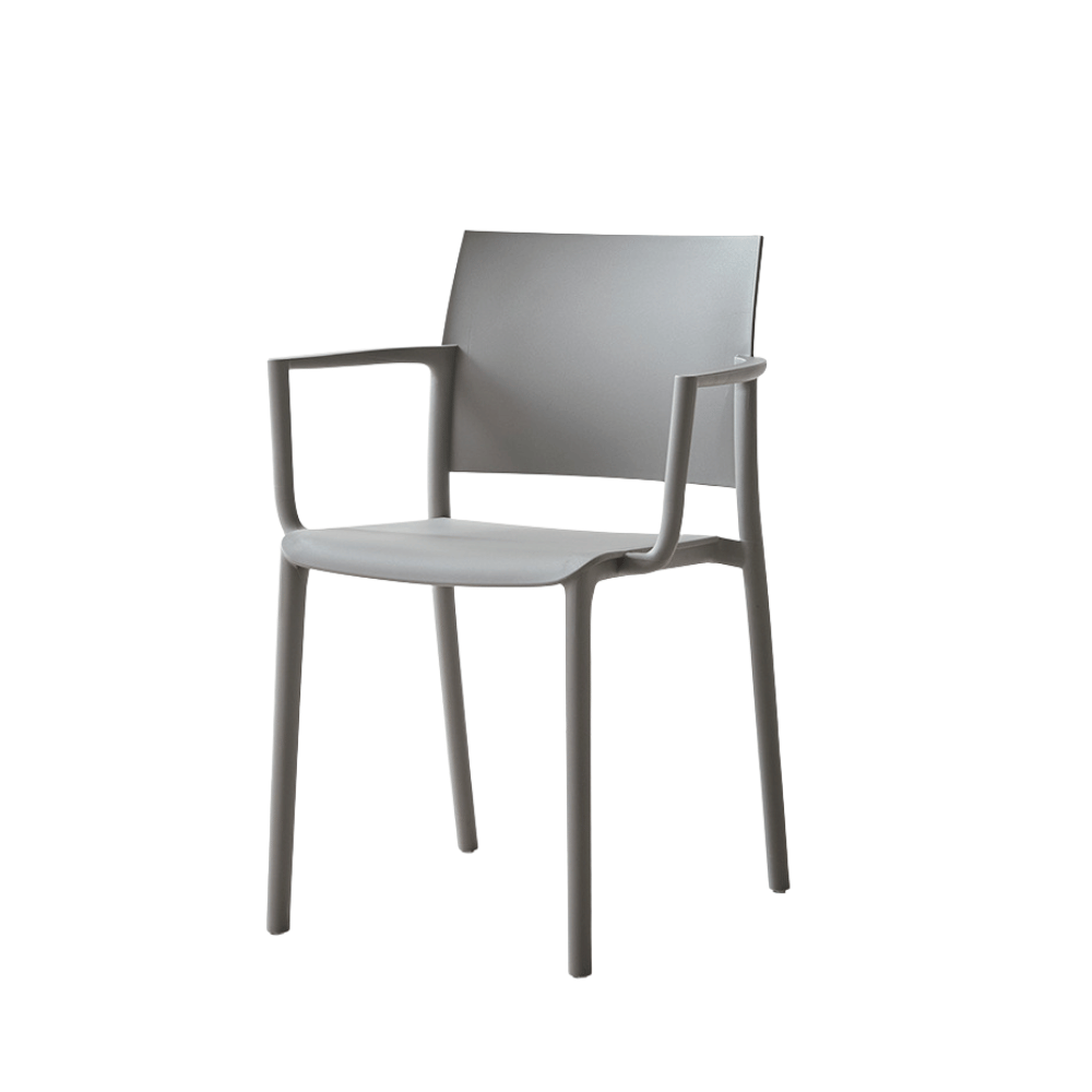 Ara-B Stackable Plastic Chair with Armrest