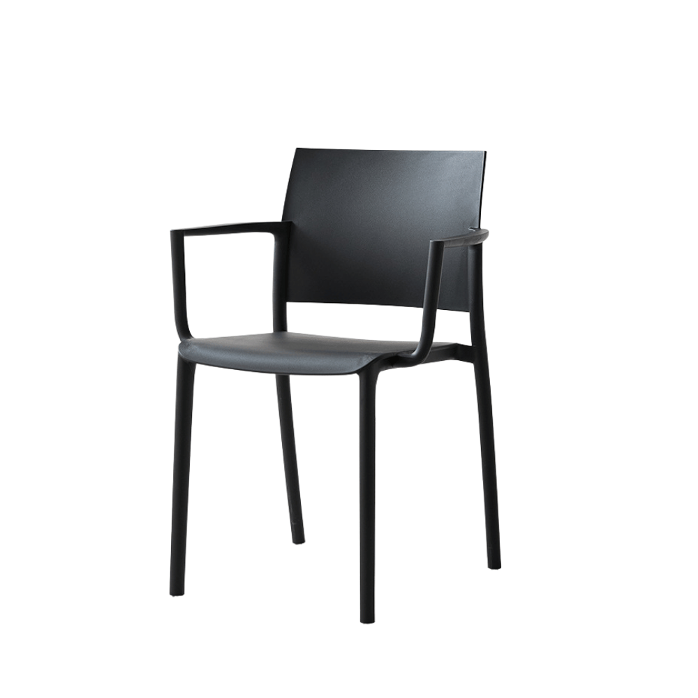 Ara-B Stackable Plastic Chair with Armrest