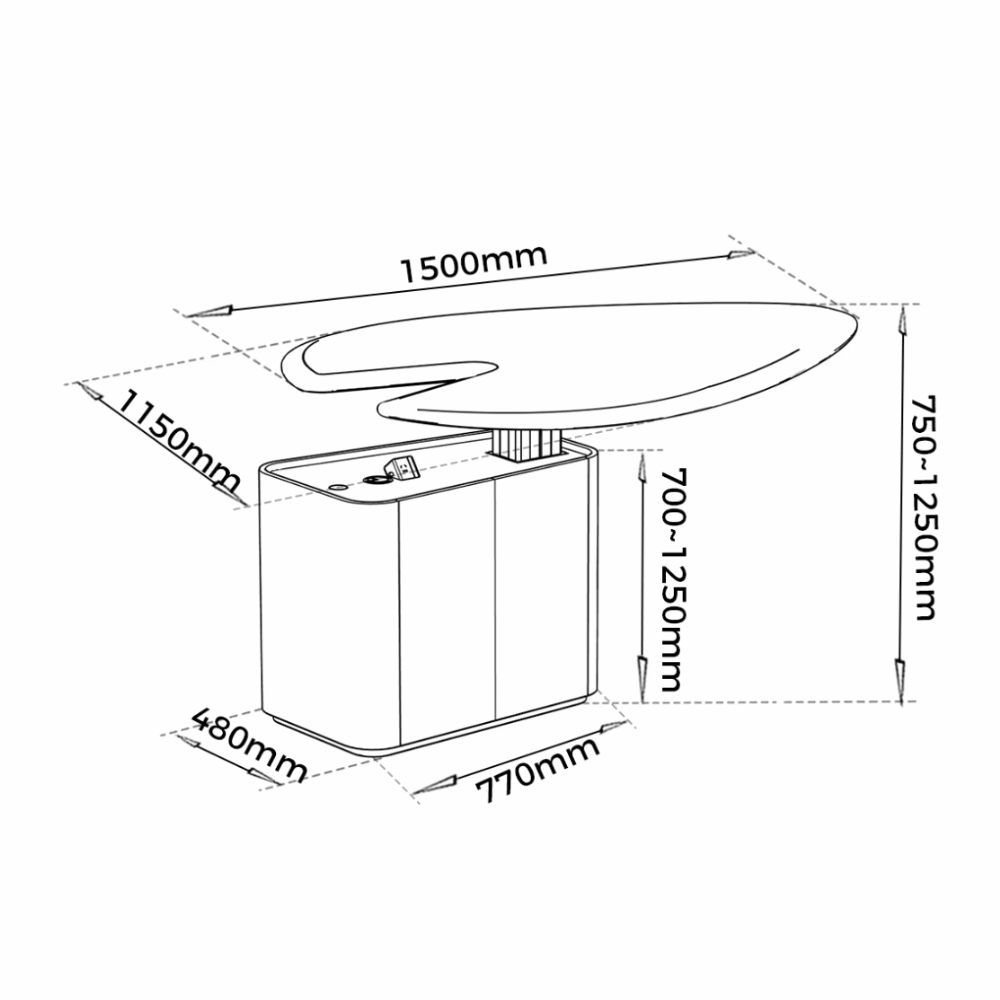 Arise Modern Collaborative Electric Standing Meeting Table