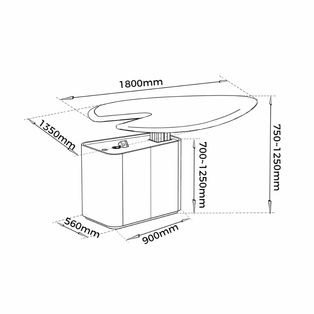 Arise Modern Collaborative Electric Standing Meeting Table