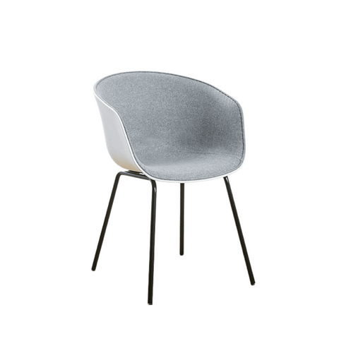 Arlo-B Modern Minimalistic Fabric Upholstered Plastic Dining Chair