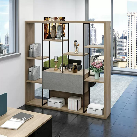Array-C 2M Wooden Open Display Rack Selves Bookcase - Gavisco Premium Office Furniture