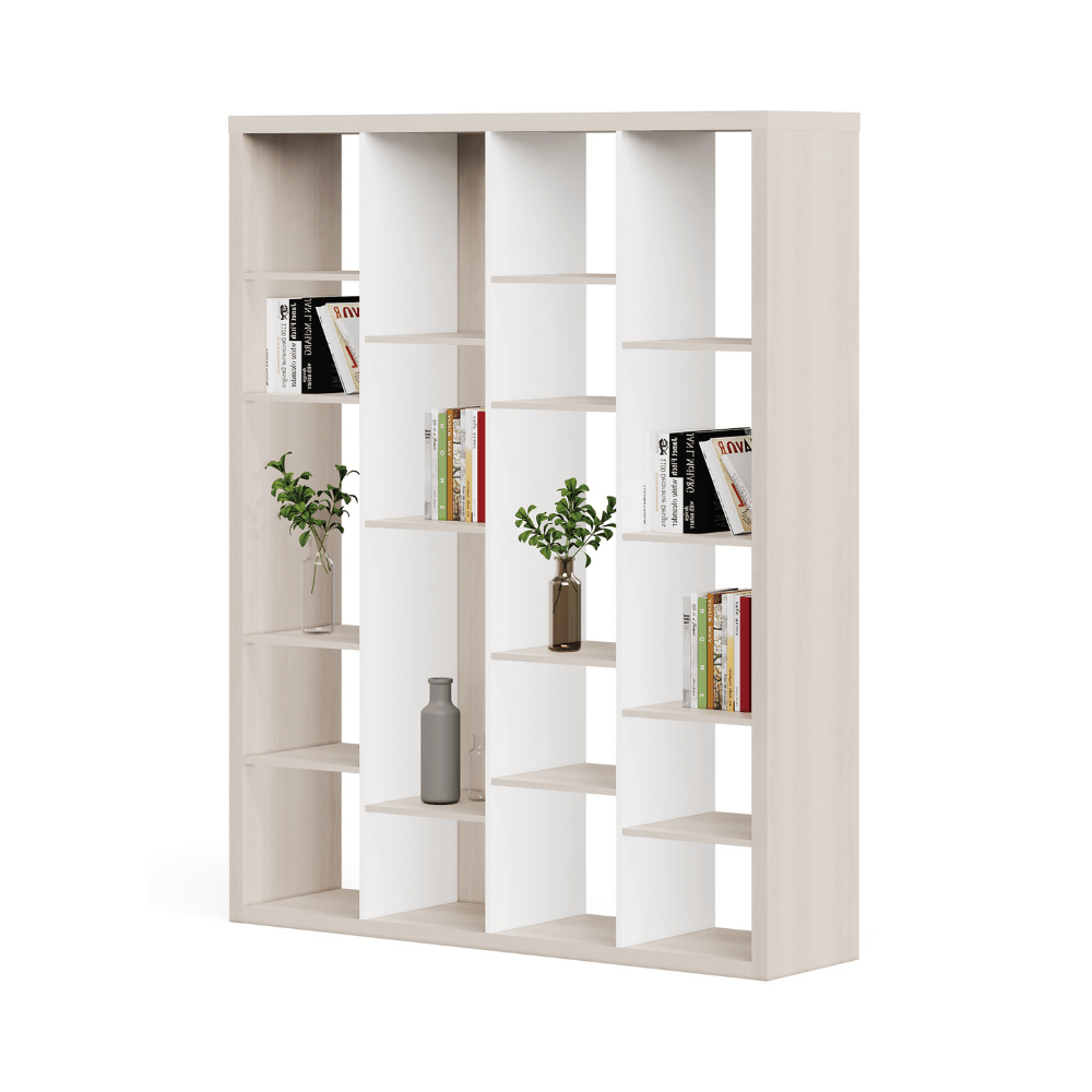 Array-D Wooden Open Shelf Partition Bookcase