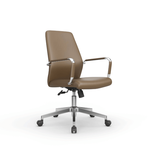 Ascend-M Mid Back Office Leather Executive Conference Meeting Chair