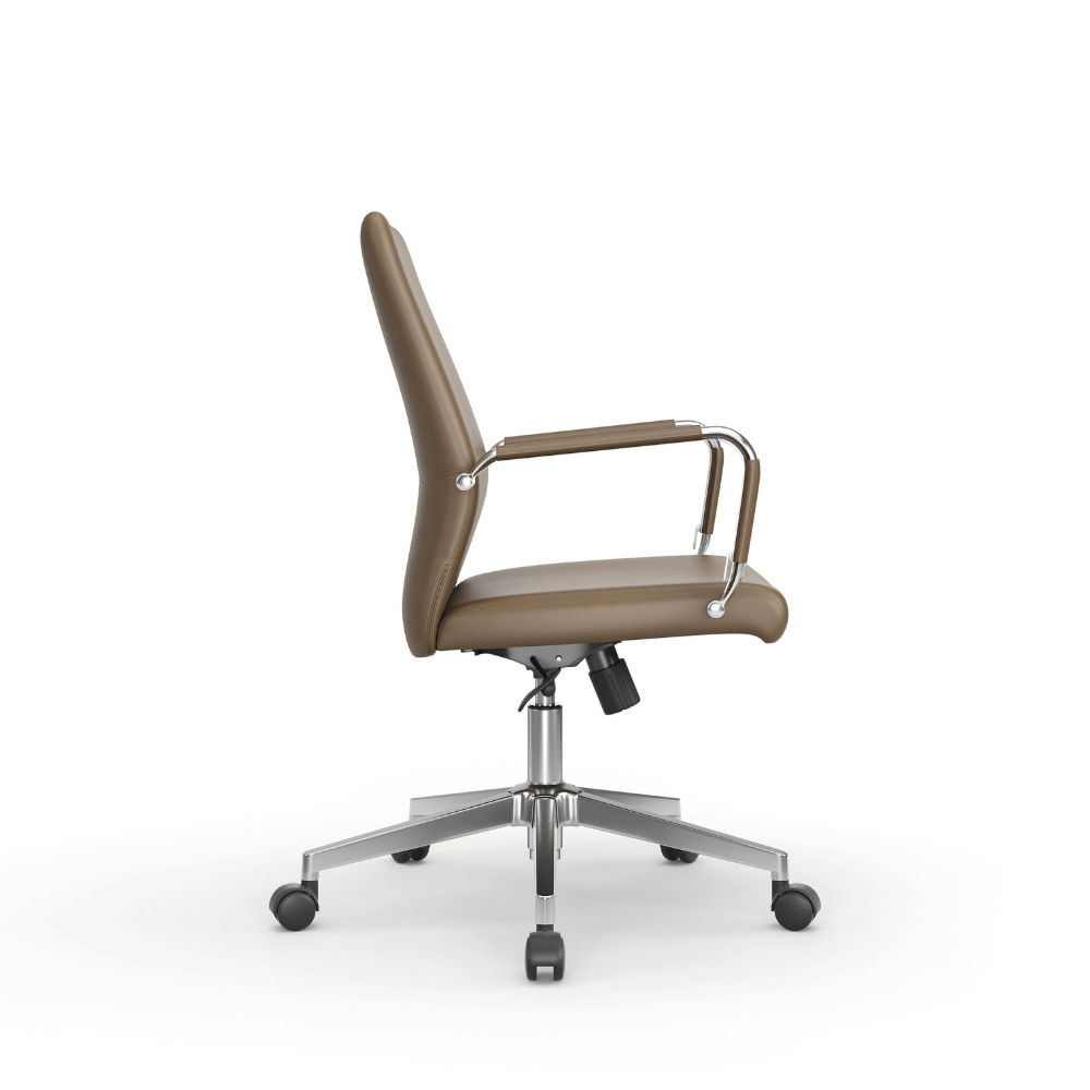 Ascend-M Mid Back Office Leather Executive Conference Meeting Chair