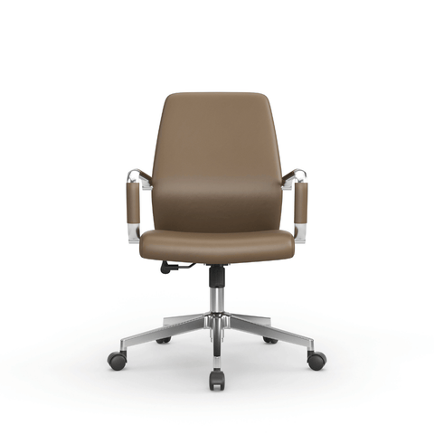 Ascend-M Mid Back Office Leather Executive Conference Meeting Chair