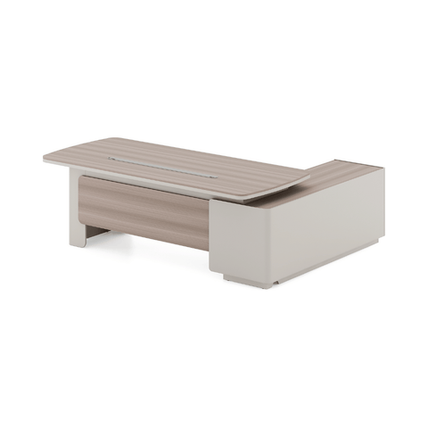 Astral-A Contemporary Wooden Executive Desk with Side Return Cabinet