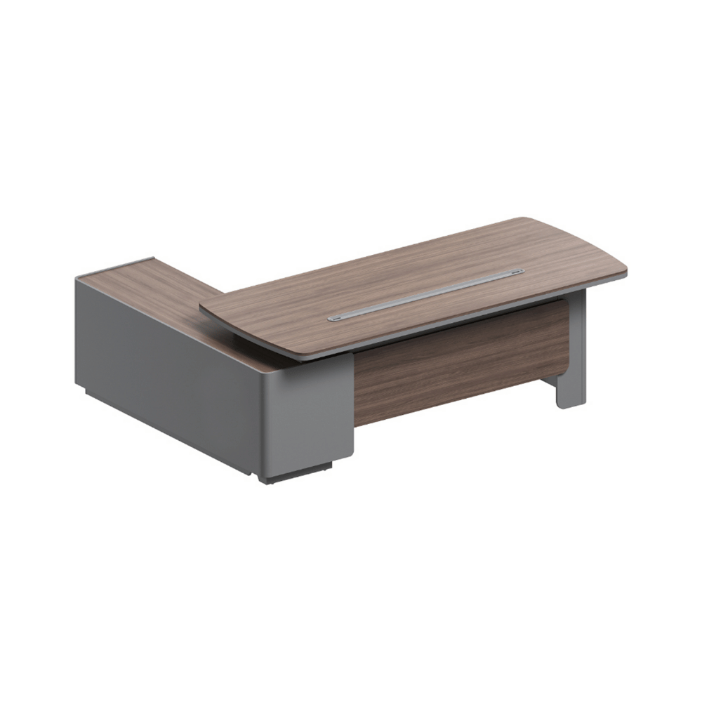 Astral-A Contemporary Wooden Executive Desk with Side Return Cabinet