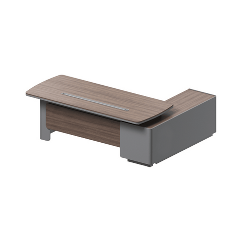 Astral-A Contemporary Wooden Executive Desk with Side Return Cabinet
