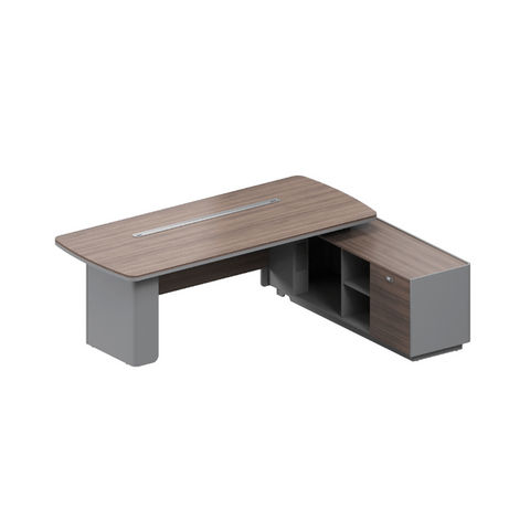 Astral-A Contemporary Wooden Executive Desk with Side Return Cabinet
