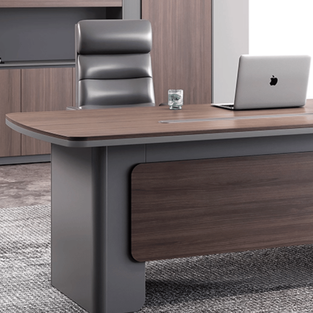 Astral-A Contemporary Wooden Executive Desk with Side Return Cabinet
