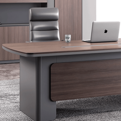 Astral-A Contemporary Wooden Executive Desk with Side Return Cabinet