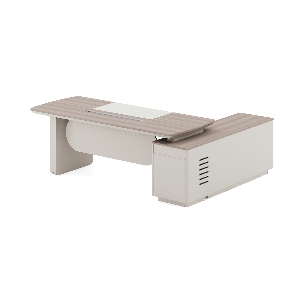 Astral-B Contemporary Wooden Executive Desk with Side Return Cabinet