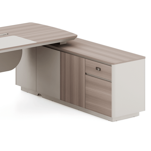 Astral-B Contemporary Wooden Executive Desk with Side Return Cabinet