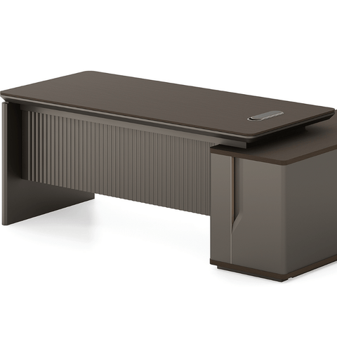 Astral-D Contemporary Small Wooden Executive Desk with Side Return Cabinet