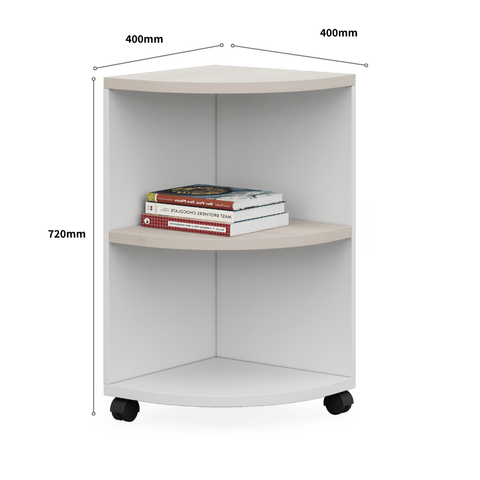 Athena School Library Wooden Mobile Ladder Cabinet Bookcase System