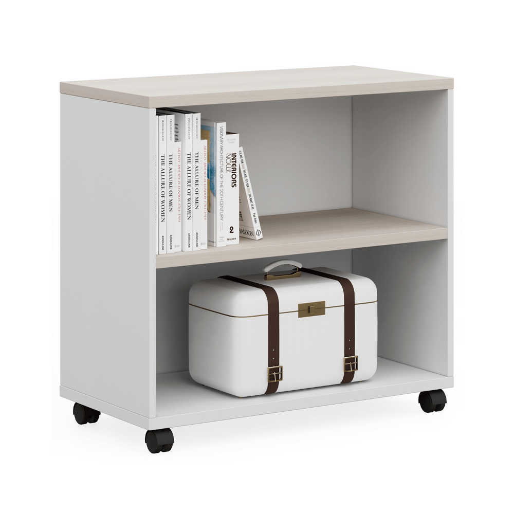 Athena School Library Wooden Mobile Ladder Cabinet Bookcase System