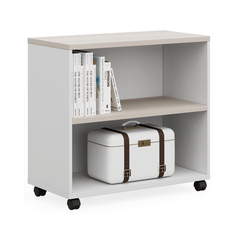 Athena School Library Wooden Mobile Ladder Cabinet Bookcase System