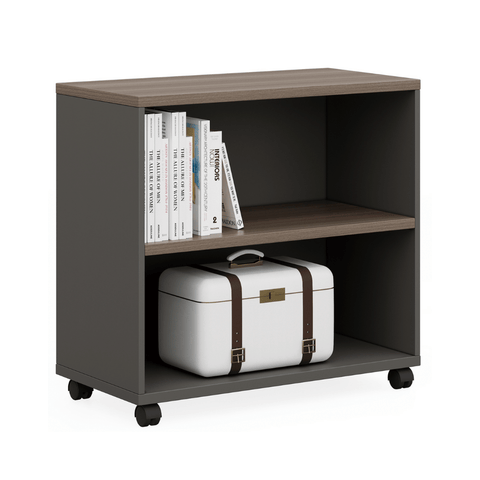 Athena School Library Wooden Mobile Ladder Cabinet Bookcase System